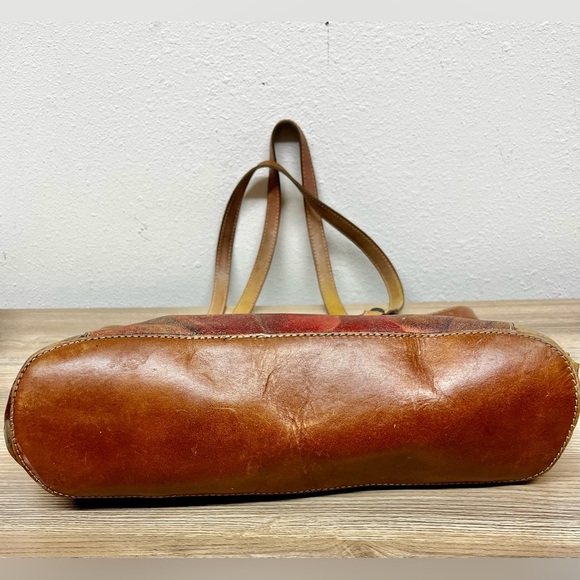 Patricia Nash Bolsena Tote English Mums Multi Brown Earthy Floral Leather Bag - Picture 3 of 12